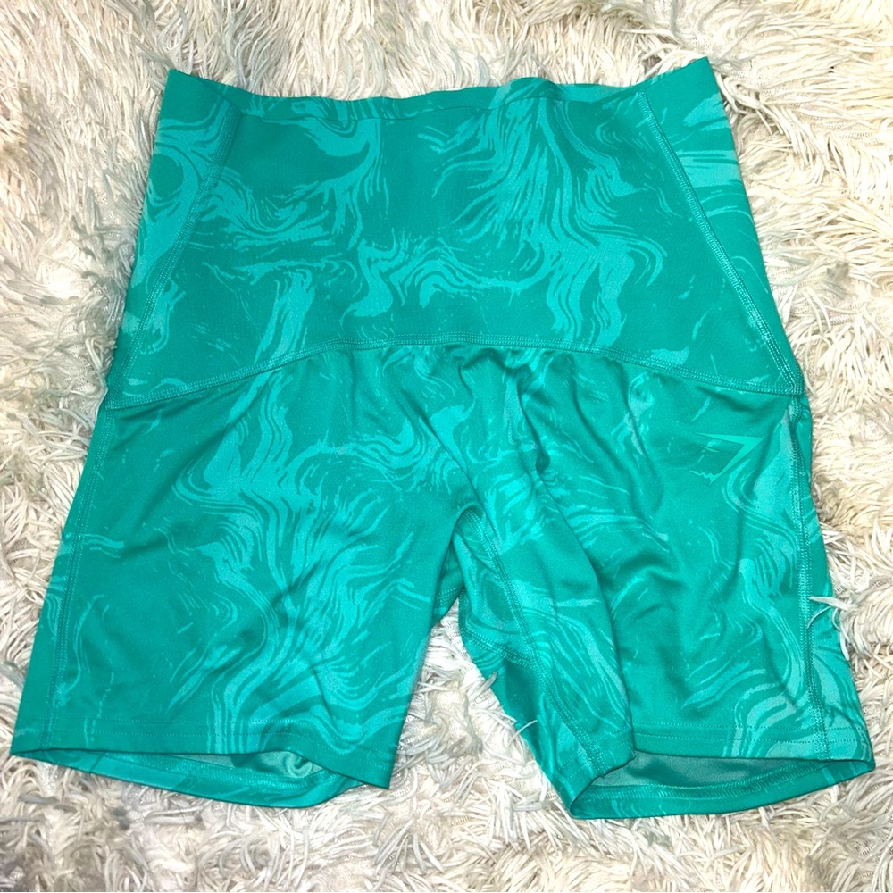 Gymshark turquoise blue marble shorts medium